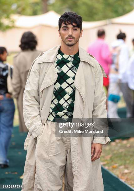 Taylor Zakhar Perez attends the Burberry show during London Fashion Week September 2023 on September 18, 2023 in London, England.