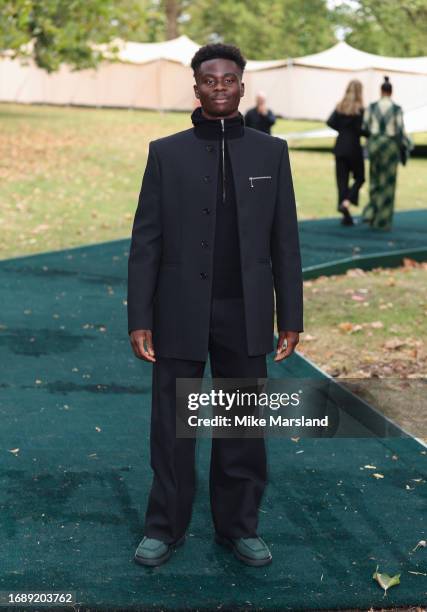 Bukayo Saka attends the Burberry show during London Fashion Week September 2023 on September 18, 2023 in London, England.