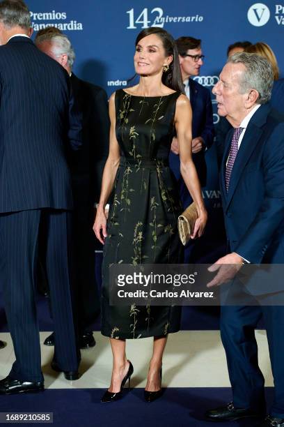 Queen Letizia of Spain attends the first edition of 'The La Vanguardia Awards' at the Museo Nacional de Arte de Cataluña on September 18, 2023 in...