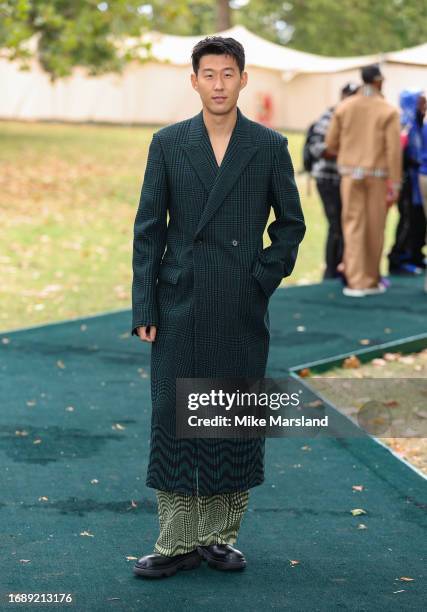 Son Heung-min attends the Burberry show during London Fashion Week September 2023 on September 18, 2023 in London, England.