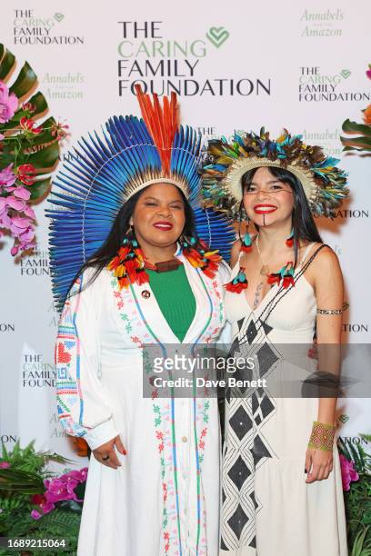 Sonia Guajajara, Minister of Indigenous Peoples of Brazil, and Brazilian environmental activist Txai Surui attend The Caring Family Foundation's...