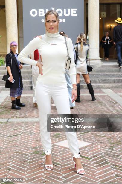 Thais Souza Wiggers attends /at the Oblique Creations fashion show at Palazzo Isimbardi on September 18, 2023 in Milan, Italy.