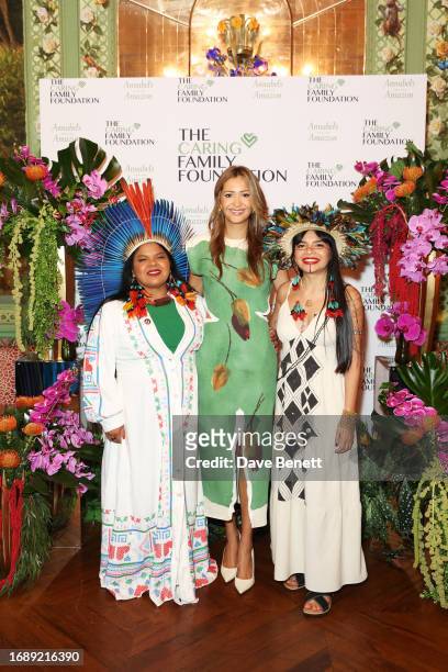 Sonia Guajajara, Minister of Indigenous Peoples of Brazil,, Patricia Caring and Brazilian environmental activist Txai Surui attend The Caring Family...