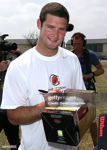 Player Tyler Wilson attends "NFL Coming Back to LA!" hosted by LA's BEST and the NFL Players Association on May 16, 2013 in Los Angeles, California.