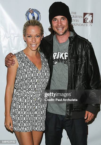 Reality TV personality Kendra Wilkinson and Professional skier Rory Bushfield attend the 2nd Annual Hank Baskett Classic VIP reception at the...