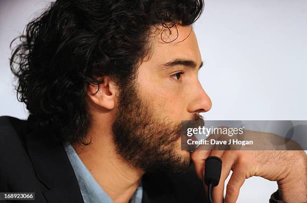 Actor Tahar Rahim attends 'Le Passe' Press Conference during the 66th Annual Cannes Film Festival at the Palais des Festivals on May 17, 2013 in...