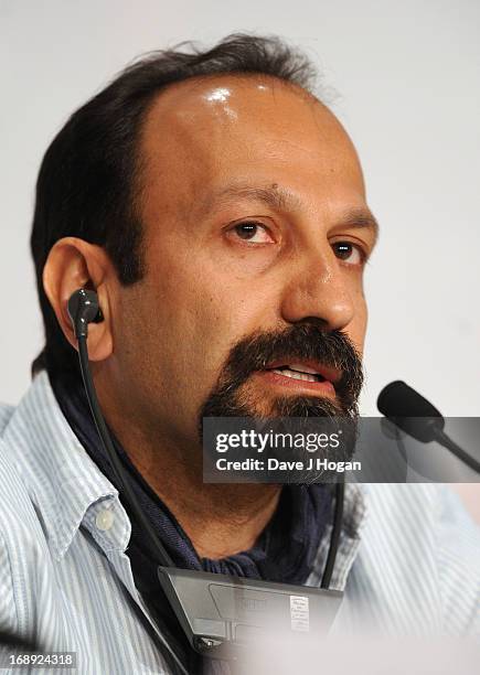 Director Asghar Farhadi attends 'Le Passe' Press Conference during the 66th Annual Cannes Film Festival at the Palais des Festivals on May 17, 2013...