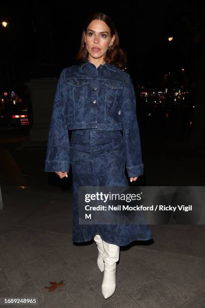 Billie Piper attends Vogue 100 x Erdem dinner at the National Portrait Gallery during London Fashion Week September 2023 on September 18, 2023 in...