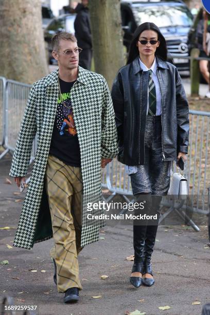 Guests attend Burberry s/s24 Collection catwalk show at Highbury Fields during London Fashion Week September 2023 on September 18, 2023 in London,...