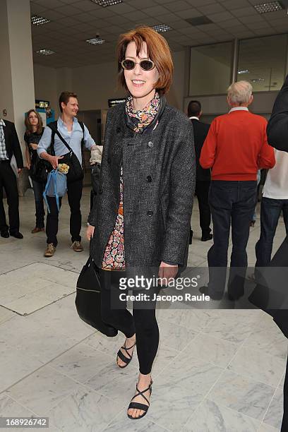 Gina McKee is seen arriving at Nice airport during The 66th Annual Cannes Film Festival on May 17, 2013 in Nice, France.
