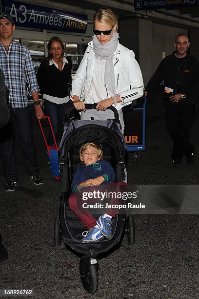 Karolina Kurkova is seen arriving at Nice airport during The 66th Annual Cannes Film Festival on May 17, 2013 in Nice, France.