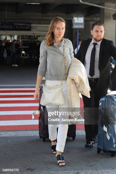 Olga Sorokina arrives at Nice airport during The 66th Annual Cannes Film Festival on May 17, 2013 in Nice, France.