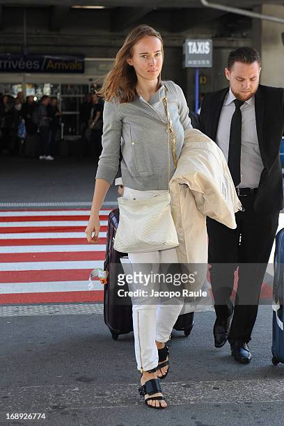 Olga Sorokina arrives at Nice airport during The 66th Annual Cannes Film Festival on May 17, 2013 in Nice, France.