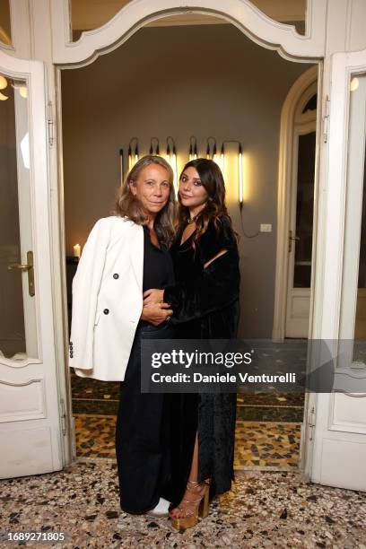 Cinzia Malvini and Lavinia Fuksas attend the celebration of Lavinia Fuksas SS24 jewelry collection on September 18, 2023 in Milan, Italy.