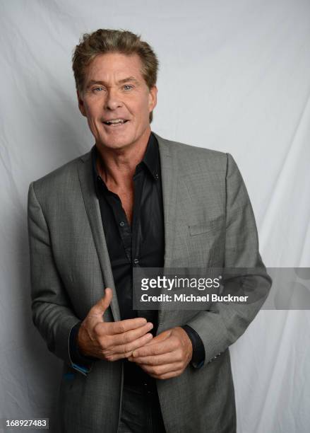 Actor David Hasselhoff poses for a portrait at the Variety Studio at the 66th Annual Cannes Film Festival at Chivas House on May 17, 2013 in Cannes,...