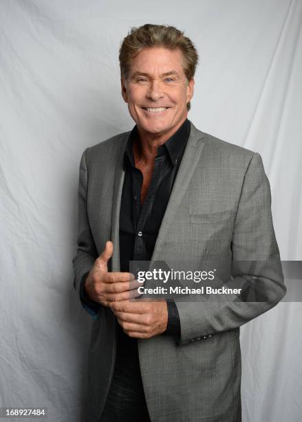 Actor David Hasselhoff poses for a portrait at the Variety Studio at the 66th Annual Cannes Film Festival at Chivas House on May 17, 2013 in Cannes,...