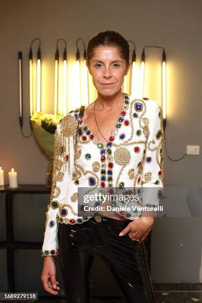 Maria Sole Cecchi attends the celebration of Lavinia Fuksas SS24 jewelry collection on September 18, 2023 in Milan, Italy.