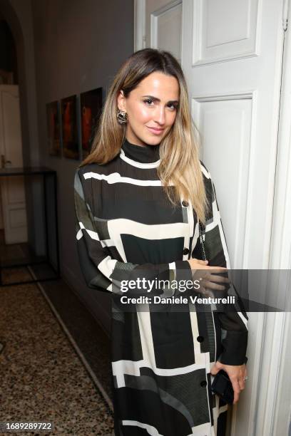 Gresy Daniilidis attends the celebration of Lavinia Fuksas SS24 jewelry collection on September 18, 2023 in Milan, Italy.