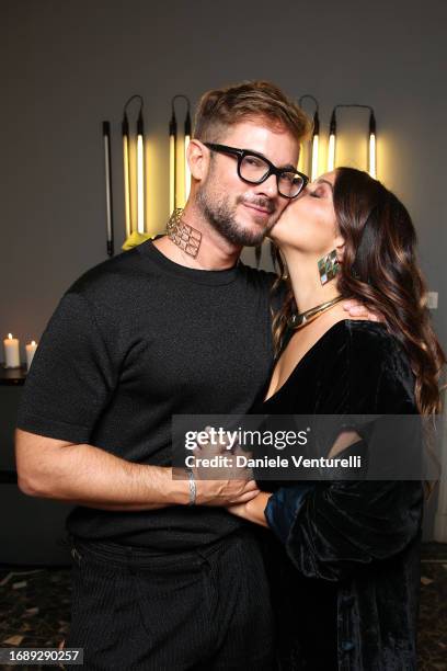Paolo Stella and Lavinia Fuksas attend the celebration of Lavinia Fuksas SS24 jewelry collection on September 18, 2023 in Milan, Italy.