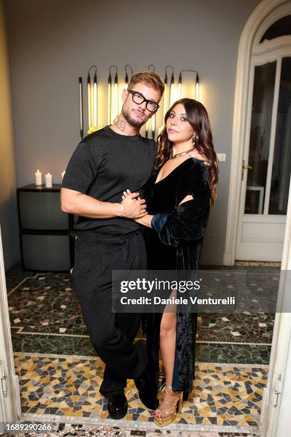 Paolo Stella and Lavinia Fuksas attend the celebration of Lavinia Fuksas SS24 jewelry collection on September 18, 2023 in Milan, Italy.