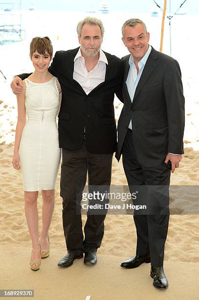 Sami Gayle, Ari Folman, Danny Huston attend 'Le Congres' photocall during the 66th Annual Cannes Film Festival on May 17, 2013 in Cannes, France.