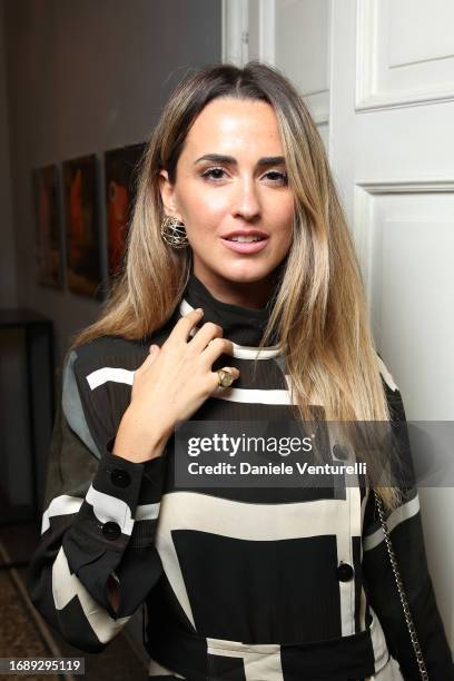 Gresy Daniilidis attends the celebration of Lavinia Fuksas SS24 jewelry collection on September 18, 2023 in Milan, Italy.