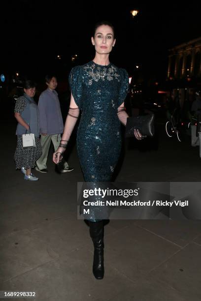 Erin O'Connor seen attending ERDEM dinner at National Portrait Gallery during London Fashion Week September 2023 on September 18, 2023 in London,...