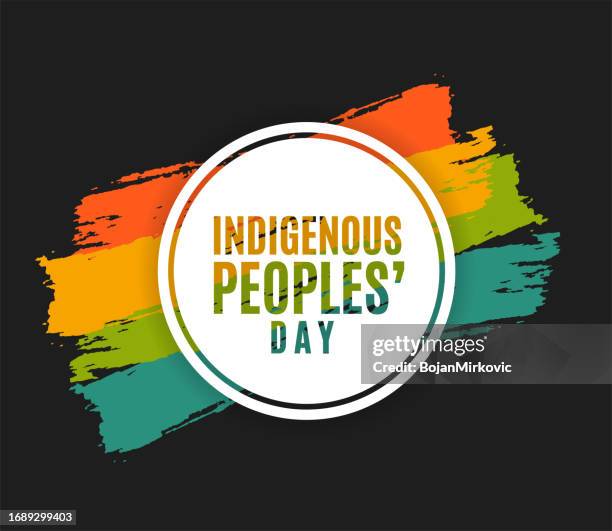 indigenous people's day poster. vector - apache culture stock illustrations