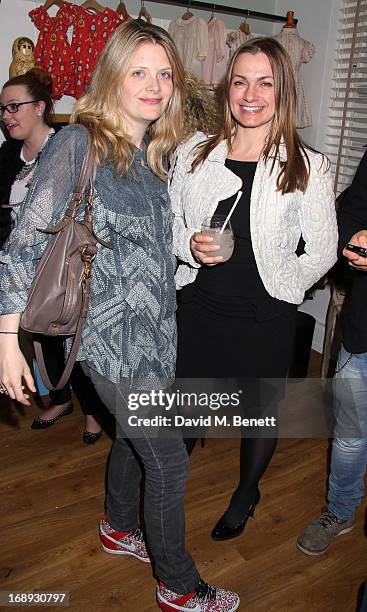 Andrea Lowe and Simone Lahbib attends the celebration tea party for 'Their Nibs' 10th anniversary at their London showroom on May 16, 2013 in London,...