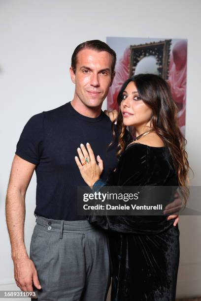 Filippo Cirulli and Lavinia Fuksas attend the celebration of Lavinia Fuksas SS24 jewelry collection on September 18, 2023 in Milan, Italy.