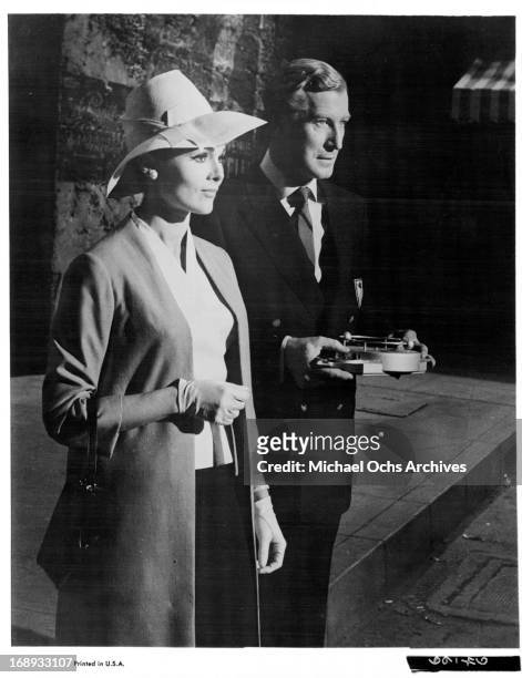 Gila Golan and Edward Mulhare in a scene from the film 'Our Man Flint', 1966.