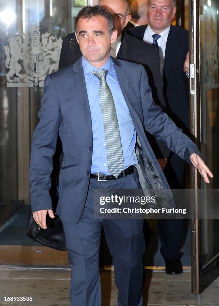 Actor Michael Le Vell, whose real name is Michael Turner, leaves Manchester Crown Court after pleading not guilty to child sex charges on May 17,...