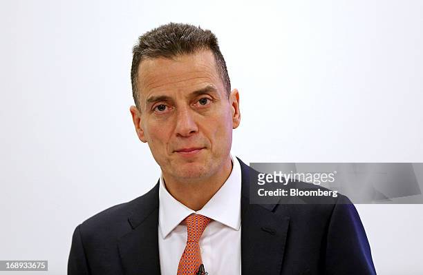 Dalton Philips, chief executive officer of William Morrison Supermarkets Plc, pauses during a news conference in London, U.K., on Friday, May 17,...