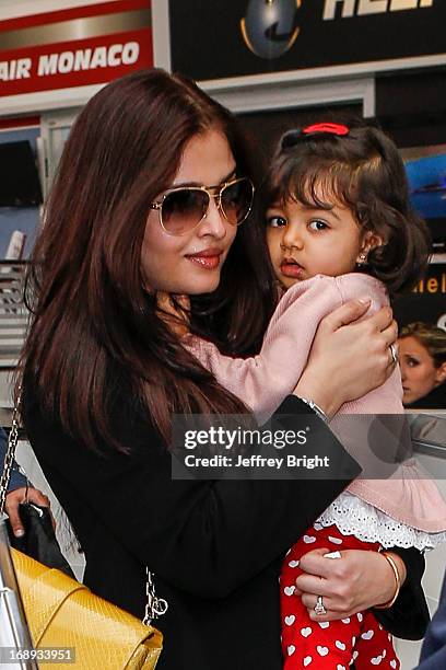 Aishwarya Rai seen at Nice airport during the 66th Annual Cannes Film Festival at Nice Airport on May 17, 2013 in Nice, France.