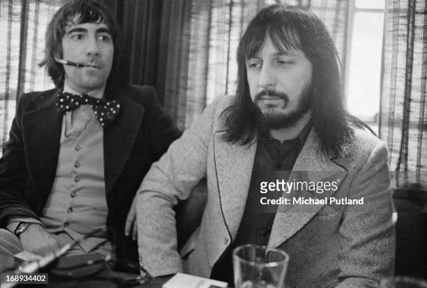Drummer Keith Moon and bassist John Entwistle , of English rock group The Who, 24th April 1973.