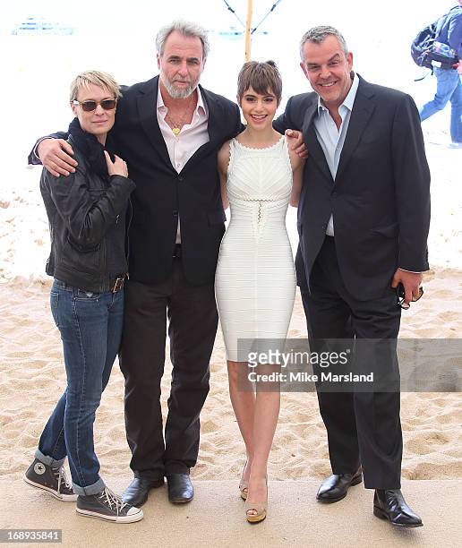 Actress Robin Wright, director Ari Folman, actress Sami Gayle and actor Danny Huston attend 'Le Congres' photocall during the 66th Annual Cannes Film...
