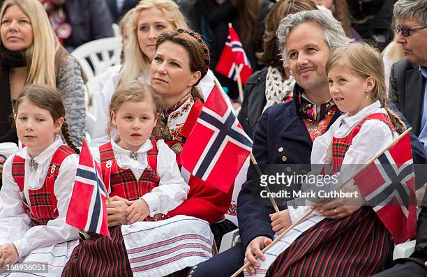 Princess Martha Louise, Ari Behn, Maud Angelica, Leah Isadora and Emma Tallulah in Southwark Park as they celebrate Norway National Day on May 17,...
