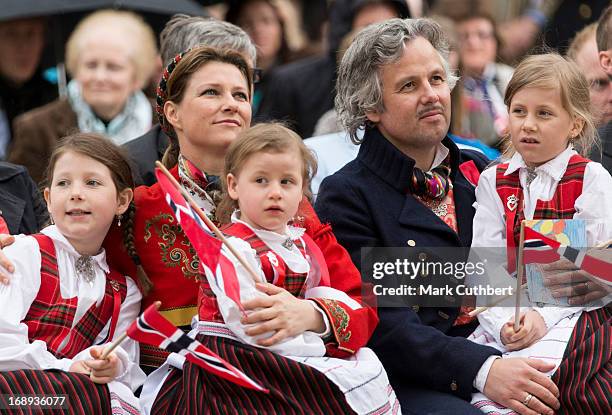 Princess Martha Louise, Ari Behn, Maud Angelica, Leah Isadora and Emma Tallulah in Southwark Park as they celebrate Norway National Day on May 17,...