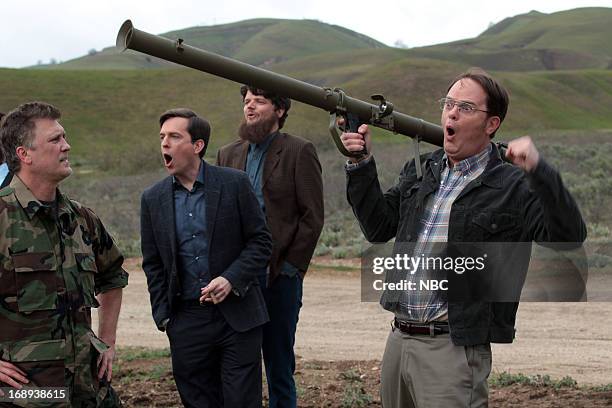 Finale" Episode 924/925 -- Pictured: Ed Helms as Andy Bernard, Rainn Wilson as Dwight Schrute --