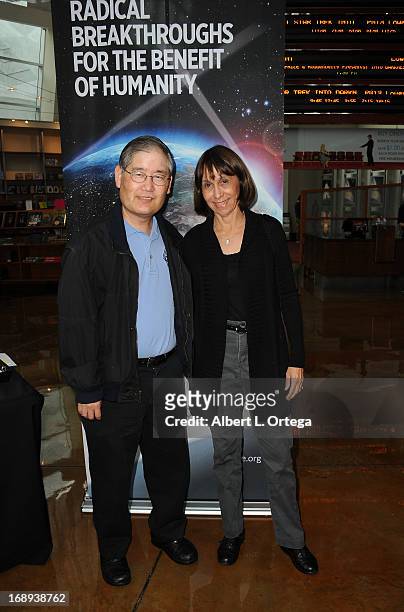 Michael Okuda and Denise Okuda attend the Innovators screening Of "Star Trek Into Darkness" at ArcLight Cinemas on May 16, 2013 in Hollywood,...