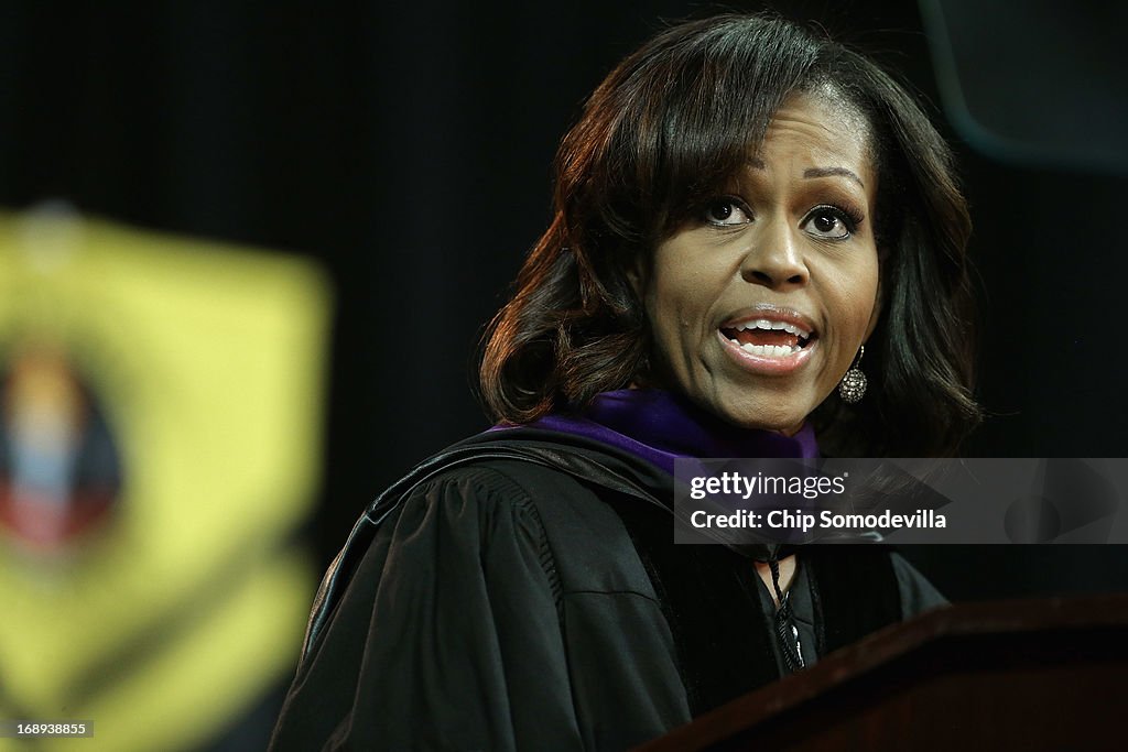 Michelle Obama Gives Speech At Bowie State University Commencement