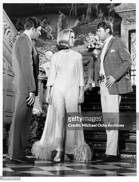 Harry Guardino, Dina Merrill and Troy Donahue in a scene from the tv movie 'The Lonely Profession', 1969.