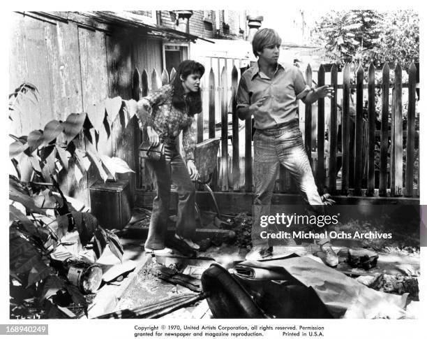 Marki Bey follows Beau Bridges in a scene from the film 'The Landlord', 1970.