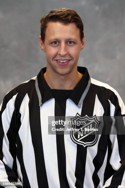 Brandon Grillo Official poses for his official headshot for the 2023-2024 season on September 11, 2023 at the Harborcenter in Buffalo, New York.