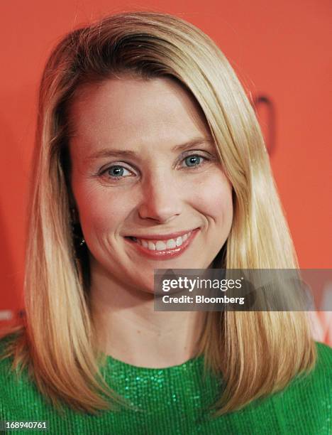 Marissa Mayer, chief executive officer of Yahoo! Inc., attends the TIME 100 Gala in New York, U.S., on Tuesday, April 23, 2013. The gala honors TIME...