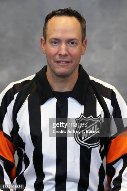 Official Graham Skilliter poses for his official headshot for the 2023-2024 season on September 11, 2023 at the Harborcenter in Buffalo, New York.