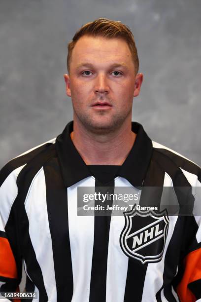 Official Brandon Schrader poses for his official headshot for the 2023-2024 season on September 11, 2023 at the Harborcenter in Buffalo, New York.