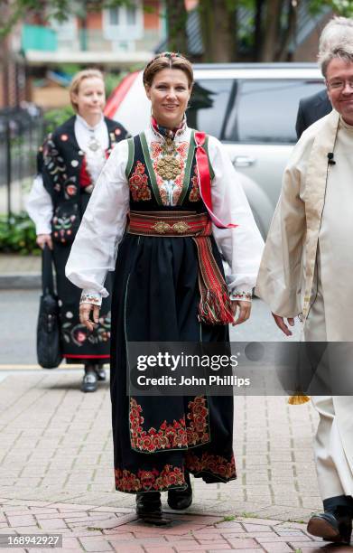 Princess Martha Louise of Norway takes part in a parade in Southwark Park as she celebrates Norway National Day on May 17, 2013 in London, England.