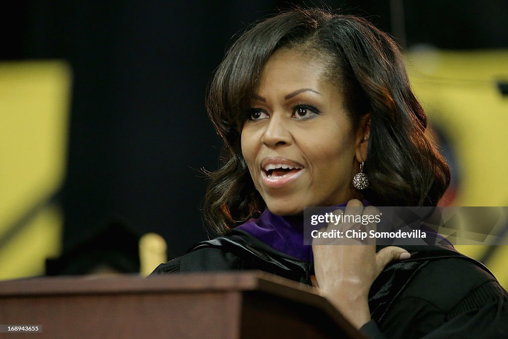 Michelle Obama Gives Speech At Bowie State University Commencement