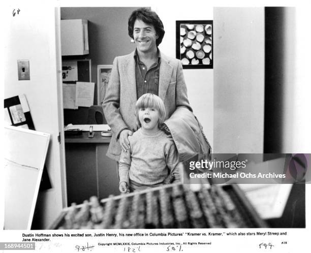 Dustin Hoffman and his son, Justin Henry in a scene from the film 'Kramer Vs. Kramer', 1979.